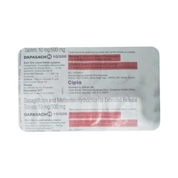 Dapasach M 10mg/500mg Tablet